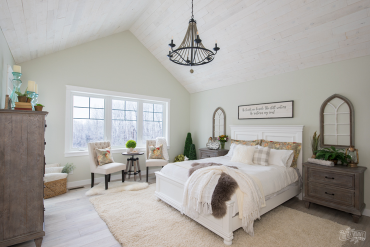 Rustic Traditional Lake House Master Bedroom REVEAL – One Room Challenge