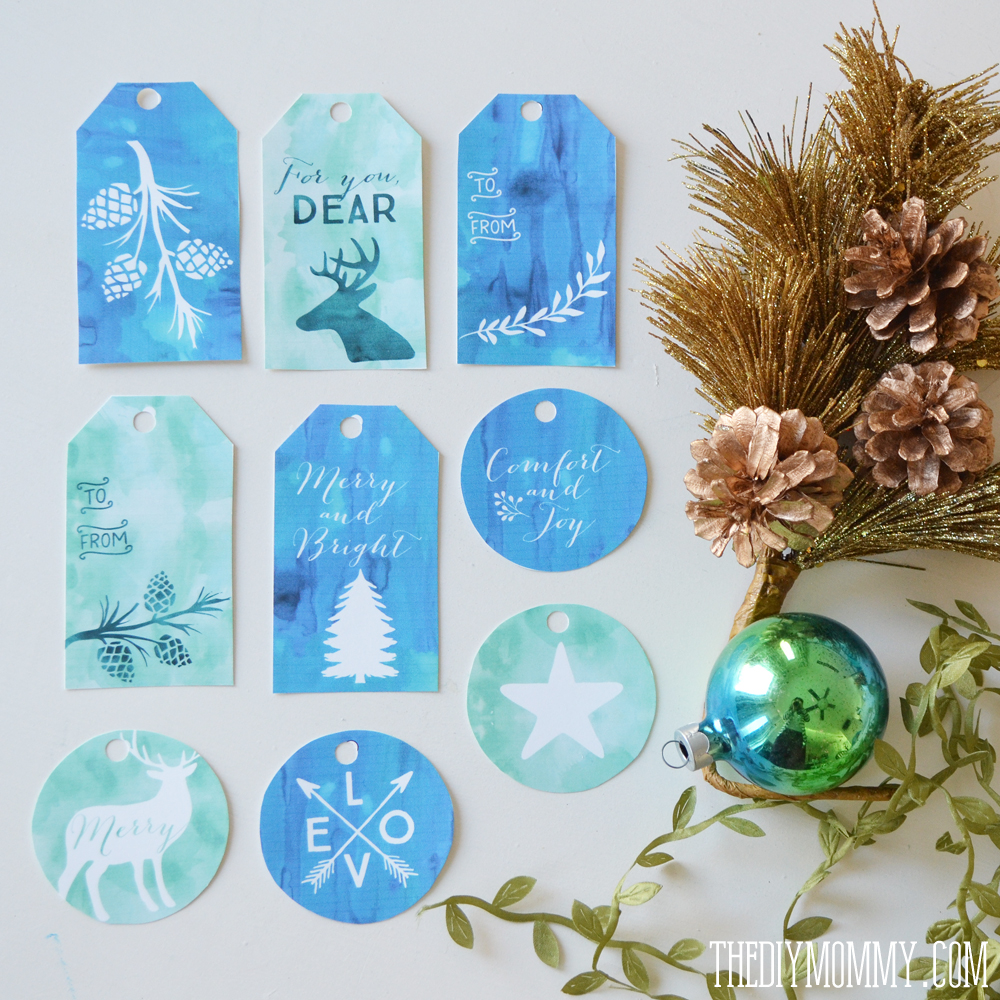 Pretty Christmas Gift Tag Printables from Me to You